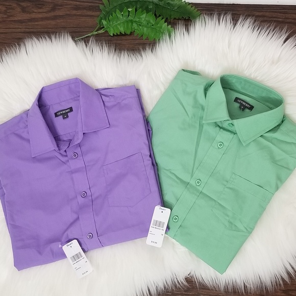Newberry Other - Newberry 🆕️ Boy Long Sleeve Button Down Shirt Dress Shirt Set of 2 Size 18 NWT